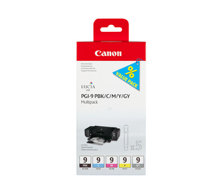 Canon Multipack de 5 cartouches d'encre PGI-9 PBK/C/M/Y/GY