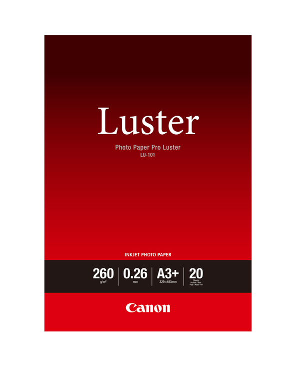 Canon Papier Photo Professionnel Lustré LU-101 A3 Plus 20 feuilles