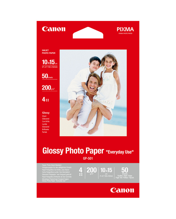 Canon Papier photo brillant 4 × 6” (10 × 15 cm) GP-501 - 50 feuilles