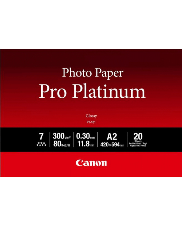 Canon Papier photo professionnel Platinum A2 PT-101 - 20 feuilles
