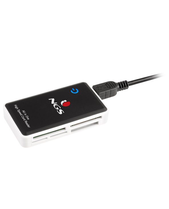 NGS Multireader Pro lecteur de carte mémoire USB 2.0 Noir, Blanc