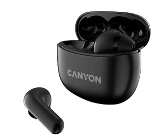 Canyon CNS-TWS5B écouteur/casque Sans fil Ecouteurs Appels/Musique/Sport/Au quotidien USB Type-C Bluetooth Noir