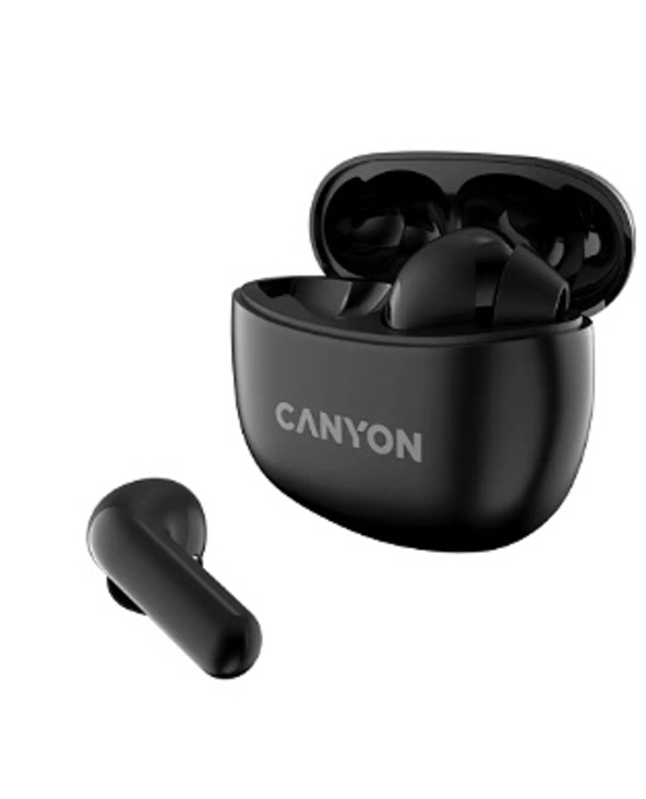 Canyon CNS-TWS5B écouteur/casque Sans fil Ecouteurs Appels/Musique/Sport/Au quotidien USB Type-C Bluetooth Noir