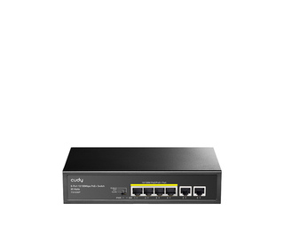 Cudy FS1006P commutateur réseau Fast Ethernet (10/100) Connexion Ethernet, supportant l'alimentation via ce port (PoE) Noir