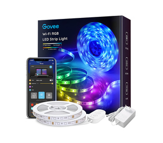Govee Wi-Fi RGB LED Strip Light Eclairage intelligent par bande Wi-Fi/Bluetooth Blanc