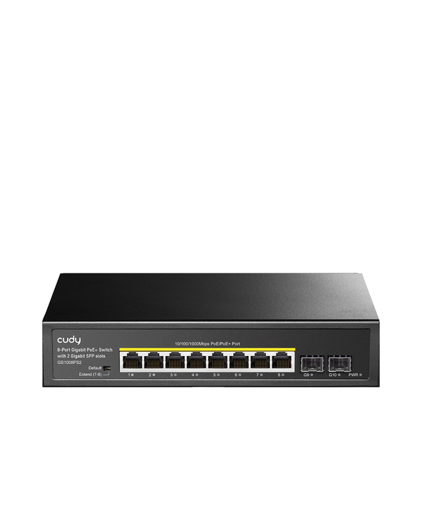 Cudy GS1008PS2 commutateur réseau Non-géré Gigabit Ethernet (10/100/1000) Connexion Ethernet, supportant l'alimentation via ce p