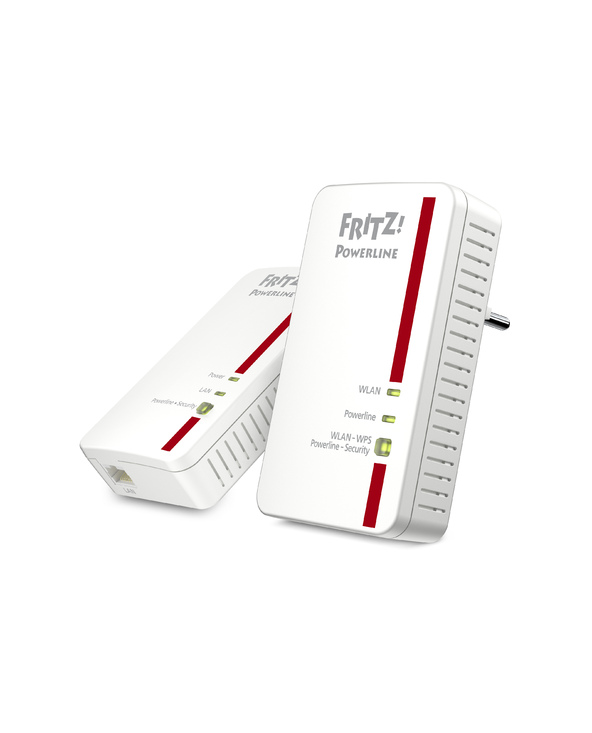 FRITZ!Powerline 1240E WLAN 1200 Mbit/s Ethernet/LAN Wifi Rouge, Blanc 2 pièce(s)