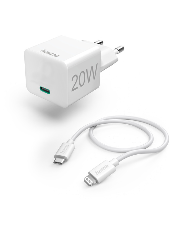 Hama 00201620 chargeur d'appareils mobiles Smartphone, Tablette Blanc Secteur Charge rapide Intérieure