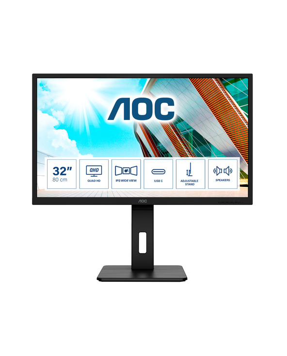 AOC Q32P2CA 31.5" LED 2K Ultra HD 4 ms Noir