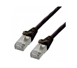 MCL FTP6-0.5M/N câble de réseau Noir 0,5 m Cat6 F/UTP (FTP)