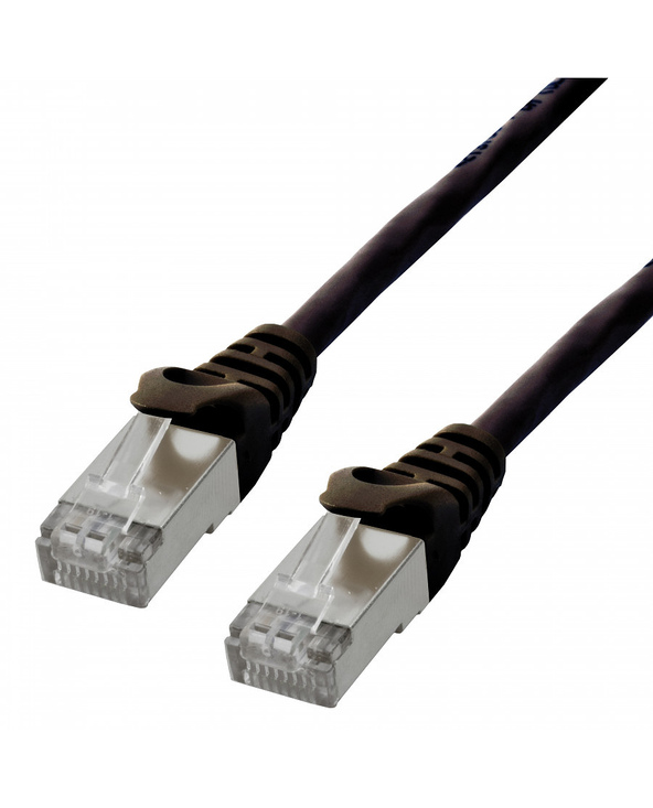 MCL FTP6-0.5M/N câble de réseau Noir 0,5 m Cat6 F/UTP (FTP)