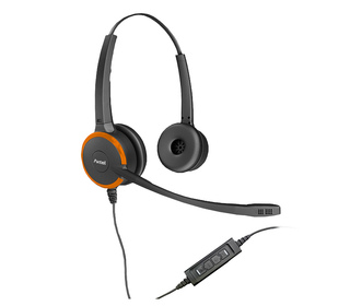 Axtel Prime MS HD stereo NC USB Casque Avec fil Arceau Bureau/Centre d'appels USB Type-A Noir, Orange