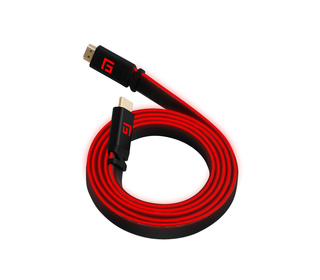 Floating Grip FG-HDMILED-150-RED câble HDMI 1,5 m HDMI Type A (Standard) Noir