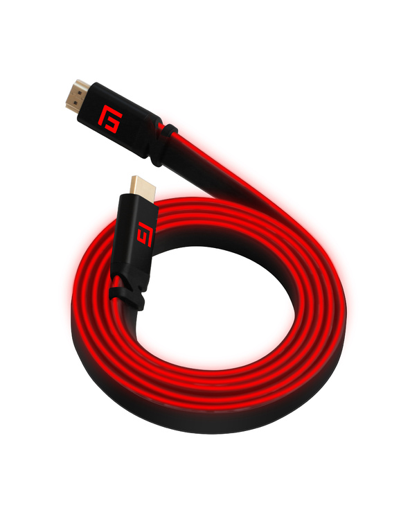 Floating Grip FG-HDMILED-300-RED câble HDMI 3 m HDMI Type A (Standard) Noir