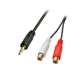 Lindy 35678 câble audio 0,25 m 2 x RCA 3,5mm Noir, Rouge, Blanc