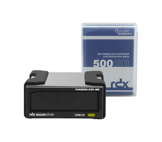 Overland-Tandberg Kit de lecteur RDX avec cassette de 500 Go, externe, noir, USB3+