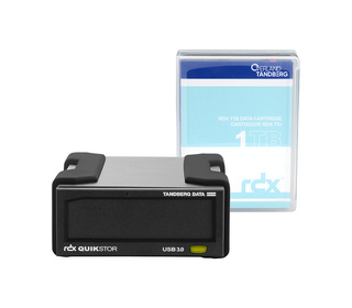 Overland-Tandberg Kit de lecteur RDX avec cassette de 1 To, externe, noir, USB3+