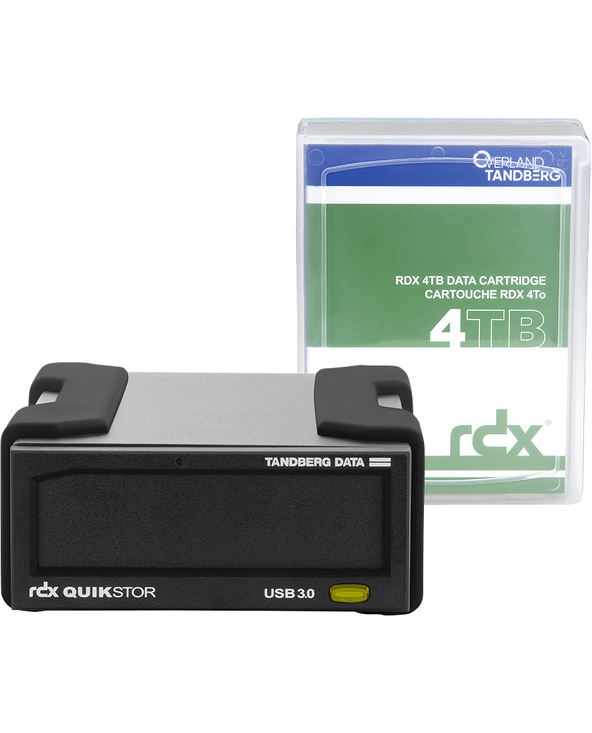 Overland-Tandberg Kit de lecteur RDX avec cassette de 4 To, externe, noir, USB3+