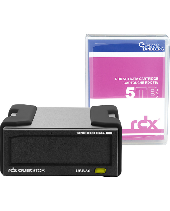 Overland-Tandberg Kit de lecteur RDX avec cassette de 5 To, externe, noir, USB3+