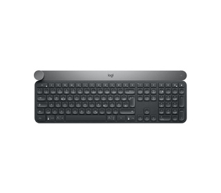 Logitech Craft Advanced keyboard with creative input dial clavier RF sans fil + Bluetooth QWERTZ Allemand Noir, Gris