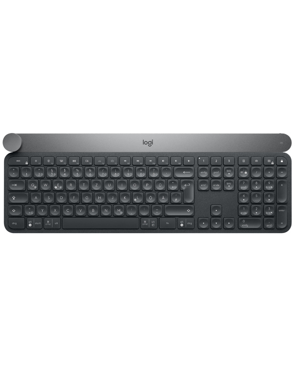 Logitech Craft Advanced keyboard with creative input dial clavier RF sans fil + Bluetooth QWERTZ Allemand Noir, Gris