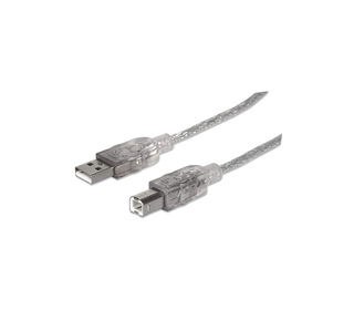 Manhattan 333405 câble USB 1,8 m USB 2.0 USB A USB B Argent