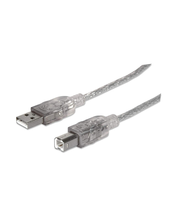 Manhattan 333405 câble USB 1,8 m USB 2.0 USB A USB B Argent