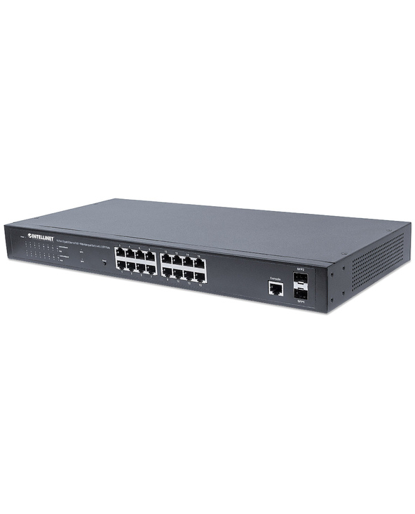Intellinet 561341 commutateur réseau Géré L2+ Gigabit Ethernet (10/100/1000) Connexion Ethernet, supportant l'alimentation via c