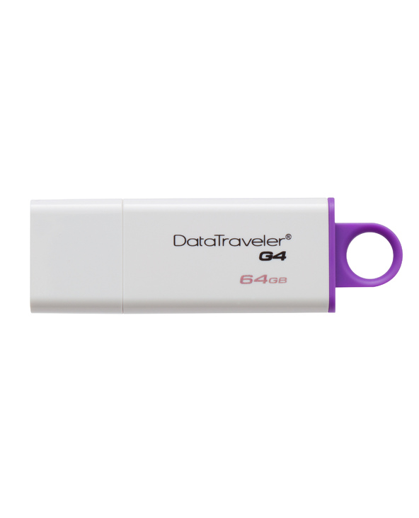 Kingston Technology DataTraveler G4 lecteur USB flash 64 Go USB Type-A 3.2 Gen 1 (3.1 Gen 1) Violet, Blanc