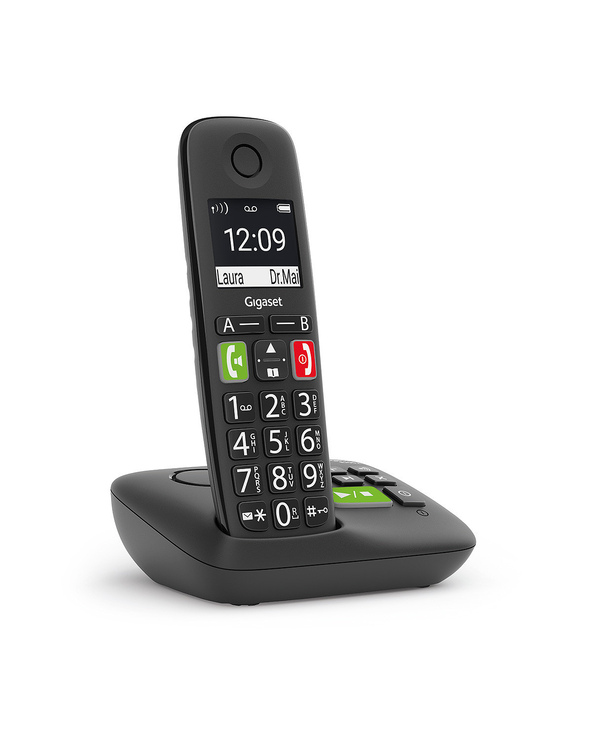 Gigaset E290A Téléphone analog/dect Identification de l'appelant Noir