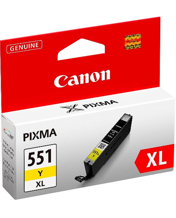 Canon CLI-551XL Y w/sec cartouche d'encre 1 pièce(s) Original Rendement élevé (XL) Jaune