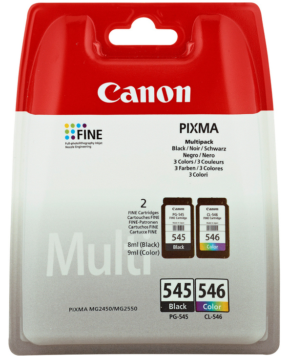 Canon PG-545/CL-546 Multipack cartouche d'encre 2 pièce(s) Original Noir, Cyan, Magenta, Jaune
