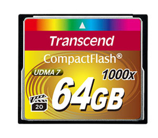 Transcend CompactFlash Card 1000x 64GB 64 Go MLC