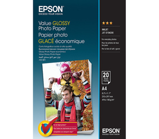 Epson Value Glossy Photo Paper - A4 - 20 Feuilles