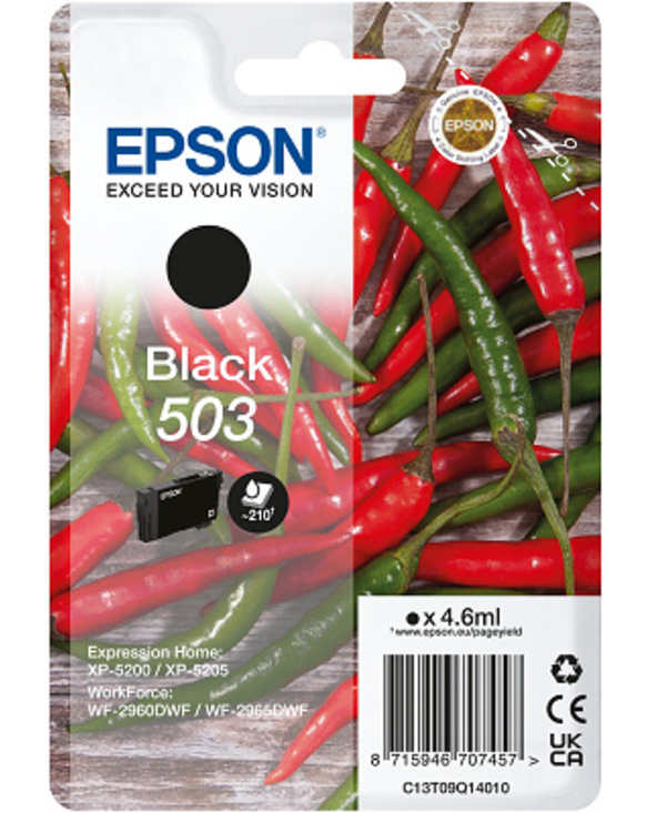 Epson 503 cartouche d'encre 1 pièce(s) Original Rendement standard Noir