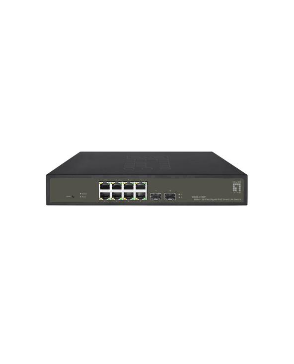 LevelOne GES-2110P commutateur réseau Géré L2 Gigabit Ethernet (10/100/1000) Connexion Ethernet, supportant l'alimentation via c
