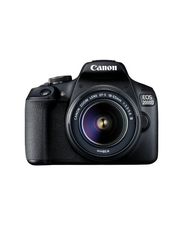 Canon EOS 2000D + EF-S 18-55mm f/3.5-5.6 III Kit d'appareil-photo SLR 24,1 MP CMOS 6000 x 4000 pixels Noir