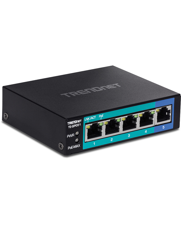 Trendnet TE-GP051 commutateur réseau Non-géré Gigabit Ethernet (10/100/1000) Connexion Ethernet, supportant l'alimentation via c