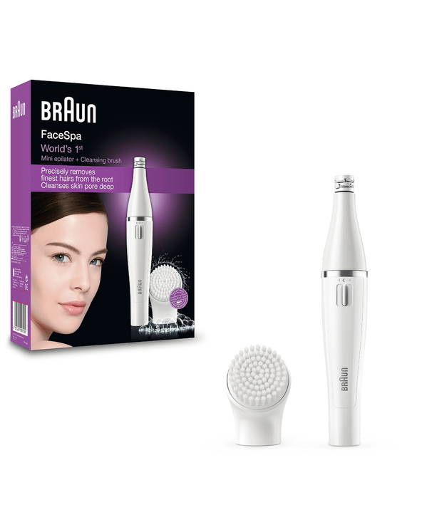 Braun FaceSpa Épilateur visage & brosse nettoyage facial Visage 810