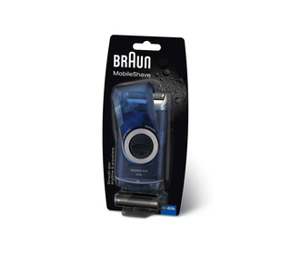 Braun PocketGo M60b Rasoir à grille Noir, Bleu