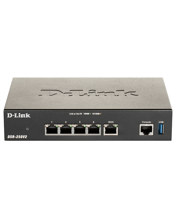 D-Link DSR-250V2 routeur sans fil Gigabit Ethernet Noir