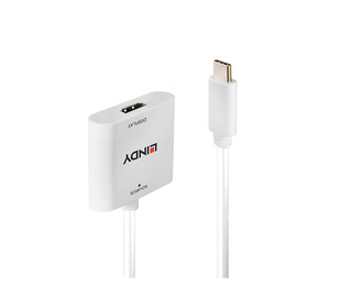 Lindy 43339 câble vidéo et adaptateur 0,1 m USB Type-C HDMI Blanc