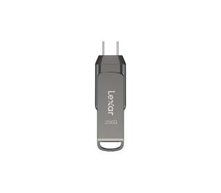 Lexar JumpDrive LJDD400256G-BNQNG lecteur USB flash 256 Go USB Type-C 3.2 Gen 1 (3.1 Gen 1) Gris