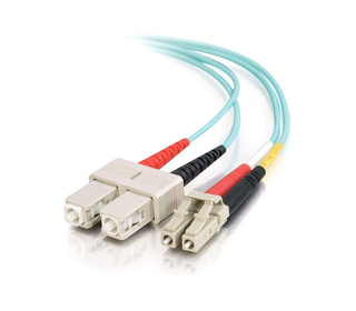 C2G 85536 câble de fibre optique 10 m LC SC OFNR Turquoise