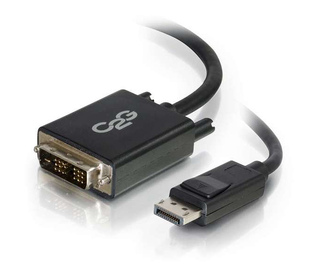 C2G Câble adaptateur DisplayPort mâle vers DVI-D mâle à liaison simple de 2 M - Noir