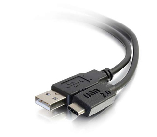 C2G 2m, USB2.0-C/USB2.0-A câble USB USB C USB A Noir