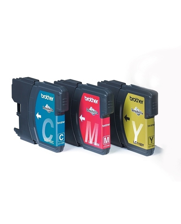 Brother Voordeelverpakking LC-1100C,M,Y cartouche d'encre 3 pièce(s) Original Cyan, Magenta, Jaune