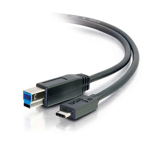 C2G USB 3.0, C - Standard B, 1m câble USB USB 3.2 Gen 1 (3.1 Gen 1) USB C USB B Noir
