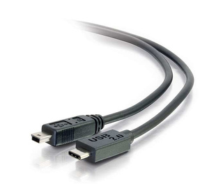 C2G USB 2.0, C - Mini B, 4m câble USB USB C Mini-USB B Noir