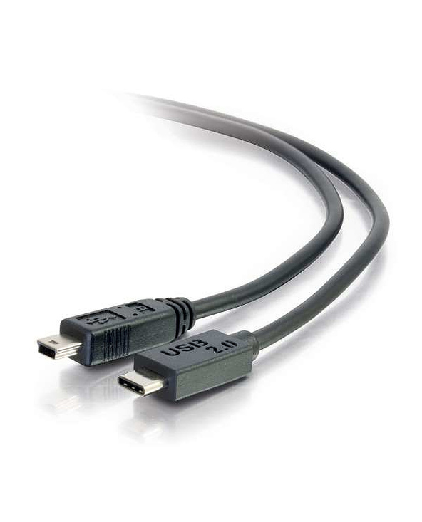C2G USB 2.0, C - Mini B, 4m câble USB USB C Mini-USB B Noir